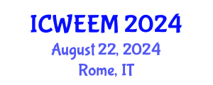 International Conference on Water, Energy and Environmental Management (ICWEEM) August 22, 2024 - Rome, Italy