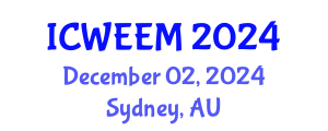 International Conference on Water, Energy and Environmental Management (ICWEEM) December 02, 2024 - Sydney, Australia