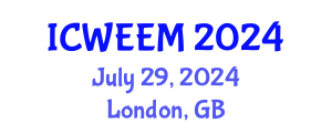 International Conference on Water, Energy and Environmental Management (ICWEEM) July 29, 2024 - London, United Kingdom
