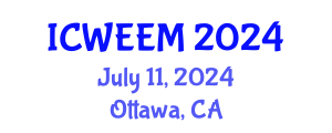 International Conference on Water, Energy and Environmental Management (ICWEEM) July 11, 2024 - Ottawa, Canada