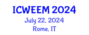 International Conference on Water, Energy and Environmental Management (ICWEEM) July 22, 2024 - Rome, Italy