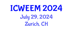 International Conference on Water, Energy and Environmental Management (ICWEEM) July 29, 2024 - Zurich, Switzerland