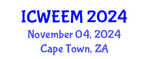 International Conference on Water, Energy and Environmental Management (ICWEEM) November 04, 2024 - Cape Town, South Africa
