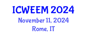 International Conference on Water, Energy and Environmental Management (ICWEEM) November 11, 2024 - Rome, Italy