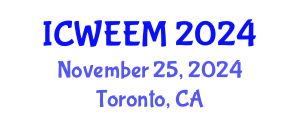 International Conference on Water, Energy and Environmental Management (ICWEEM) November 25, 2024 - Toronto, Canada