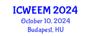 International Conference on Water, Energy and Environmental Management (ICWEEM) October 10, 2024 - Budapest, Hungary
