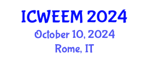 International Conference on Water, Energy and Environmental Management (ICWEEM) October 10, 2024 - Rome, Italy