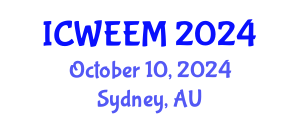 International Conference on Water, Energy and Environmental Management (ICWEEM) October 10, 2024 - Sydney, Australia