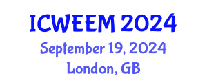 International Conference on Water, Energy and Environmental Management (ICWEEM) September 19, 2024 - London, United Kingdom