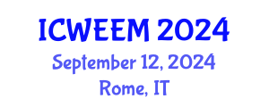 International Conference on Water, Energy and Environmental Management (ICWEEM) September 12, 2024 - Rome, Italy
