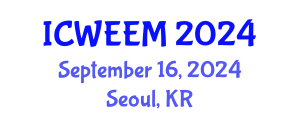 International Conference on Water, Energy and Environmental Management (ICWEEM) September 16, 2024 - Seoul, Republic of Korea