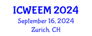International Conference on Water, Energy and Environmental Management (ICWEEM) September 16, 2024 - Zurich, Switzerland