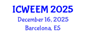 International Conference on Water, Energy and Environmental Management (ICWEEM) December 16, 2025 - Barcelona, Spain