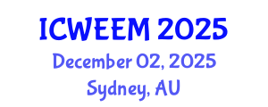 International Conference on Water, Energy and Environmental Management (ICWEEM) December 02, 2025 - Sydney, Australia