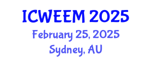 International Conference on Water, Energy and Environmental Management (ICWEEM) February 25, 2025 - Sydney, Australia