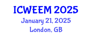 International Conference on Water, Energy and Environmental Management (ICWEEM) January 21, 2025 - London, United Kingdom