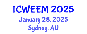 International Conference on Water, Energy and Environmental Management (ICWEEM) January 28, 2025 - Sydney, Australia