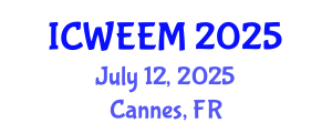 International Conference on Water, Energy and Environmental Management (ICWEEM) July 12, 2025 - Cannes, France
