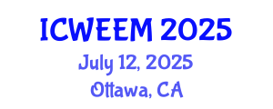 International Conference on Water, Energy and Environmental Management (ICWEEM) July 12, 2025 - Ottawa, Canada