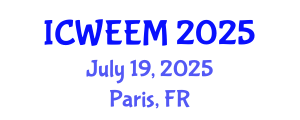 International Conference on Water, Energy and Environmental Management (ICWEEM) July 19, 2025 - Paris, France