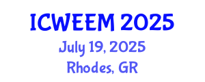 International Conference on Water, Energy and Environmental Management (ICWEEM) July 19, 2025 - Rhodes, Greece