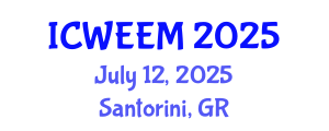 International Conference on Water, Energy and Environmental Management (ICWEEM) July 12, 2025 - Santorini, Greece