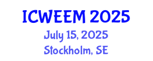 International Conference on Water, Energy and Environmental Management (ICWEEM) July 15, 2025 - Stockholm, Sweden