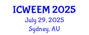 International Conference on Water, Energy and Environmental Management (ICWEEM) July 29, 2025 - Sydney, Australia