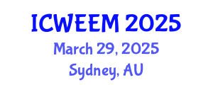 International Conference on Water, Energy and Environmental Management (ICWEEM) March 29, 2025 - Sydney, Australia
