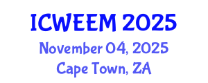International Conference on Water, Energy and Environmental Management (ICWEEM) November 04, 2025 - Cape Town, South Africa