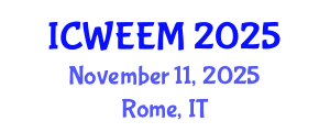 International Conference on Water, Energy and Environmental Management (ICWEEM) November 11, 2025 - Rome, Italy