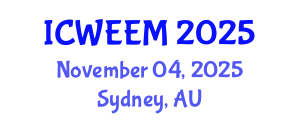 International Conference on Water, Energy and Environmental Management (ICWEEM) November 04, 2025 - Sydney, Australia
