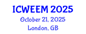 International Conference on Water, Energy and Environmental Management (ICWEEM) October 21, 2025 - London, United Kingdom