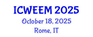 International Conference on Water, Energy and Environmental Management (ICWEEM) October 18, 2025 - Rome, Italy