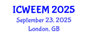 International Conference on Water, Energy and Environmental Management (ICWEEM) September 23, 2025 - London, United Kingdom