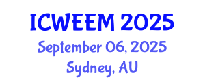International Conference on Water, Energy and Environmental Management (ICWEEM) September 06, 2025 - Sydney, Australia