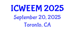 International Conference on Water, Energy and Environmental Management (ICWEEM) September 20, 2025 - Toronto, Canada