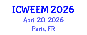 International Conference on Water, Energy and Environmental Management (ICWEEM) April 20, 2026 - Paris, France International Conference on Water, Energy and Environmental Management (ICWEEM) April 20, 2026 - Paris, France