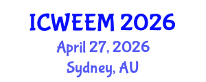 International Conference on Water, Energy and Environmental Management (ICWEEM) April 27, 2026 - Sydney, Australia International Conference on Water, Energy and Environmental Management (ICWEEM) April 27, 2026 - Sydney, Australia