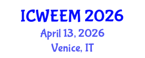 International Conference on Water, Energy and Environmental Management (ICWEEM) April 13, 2026 - Venice, Italy International Conference on Water, Energy and Environmental Management (ICWEEM) April 13, 2026 - Venice, Italy