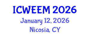 International Conference on Water, Energy and Environmental Management (ICWEEM) January 12, 2026 - Nicosia, Cyprus International Conference on Water, Energy and Environmental Management (ICWEEM) January 12, 2026 - Nicosia, Cyprus