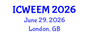 International Conference on Water, Energy and Environmental Management (ICWEEM) June 29, 2026 - London, United Kingdom International Conference on Water, Energy and Environmental Management (ICWEEM) June 29, 2026 - London, United Kingdom