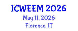 International Conference on Water, Energy and Environmental Management (ICWEEM) May 11, 2026 - Florence, Italy International Conference on Water, Energy and Environmental Management (ICWEEM) May 11, 2026 - Florence, Italy