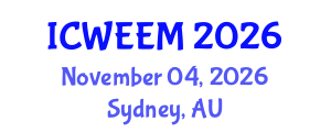 International Conference on Water, Energy and Environmental Management (ICWEEM) November 04, 2026 - Sydney, Australia
