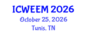 International Conference on Water, Energy and Environmental Management (ICWEEM) October 25, 2026 - Tunis, Tunisia International Conference on Water, Energy and Environmental Management (ICWEEM) October 25, 2026 - Tunis, Tunisia