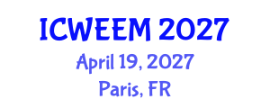 International Conference on Water, Energy and Environmental Management (ICWEEM) April 19, 2027 - Paris, France International Conference on Water, Energy and Environmental Management (ICWEEM) April 19, 2027 - Paris, France