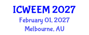 International Conference on Water, Energy and Environmental Management (ICWEEM) February 01, 2027 - Melbourne, Australia International Conference on Water, Energy and Environmental Management (ICWEEM) February 01, 2027 - Melbourne, Australia