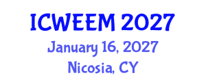 International Conference on Water, Energy and Environmental Management (ICWEEM) January 16, 2027 - Nicosia, Cyprus International Conference on Water, Energy and Environmental Management (ICWEEM) January 16, 2027 - Nicosia, Cyprus