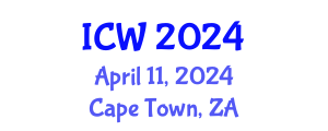 International Conference on Water (ICW) April 11, 2024 - Cape Town, South Africa