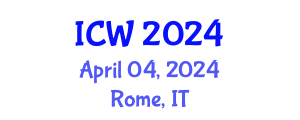International Conference on Water (ICW) April 04, 2024 - Rome, Italy